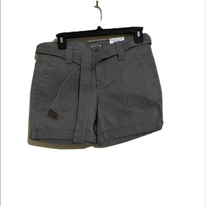 Style & Co Power Sculpt Mid Rise Utility Shorts Olive Green Size 4P